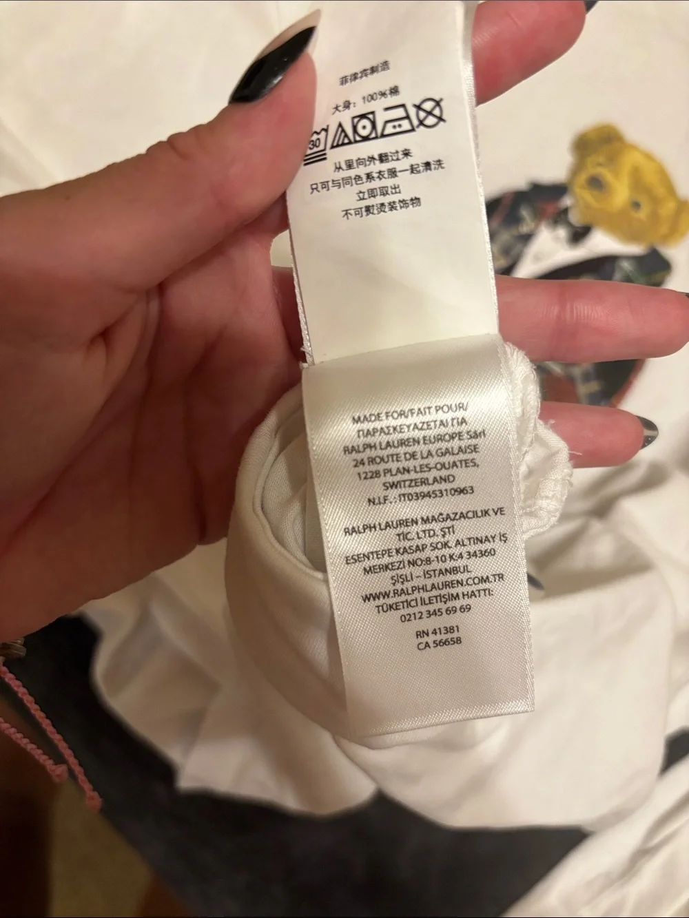 Ralph Lauren White Polo Bear Hoodie Shirt - Picture 5 of 5